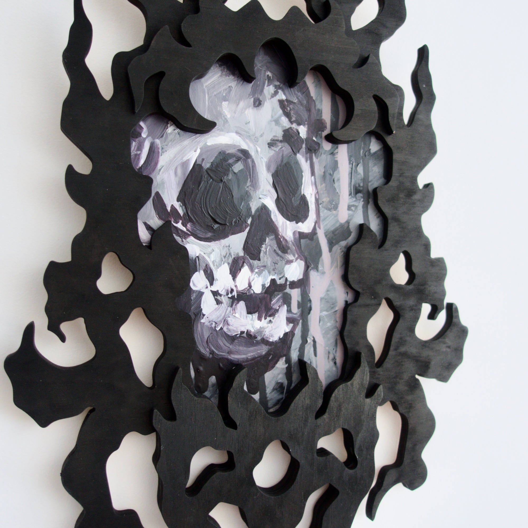 Skull Obscura Acrylic Painting #1