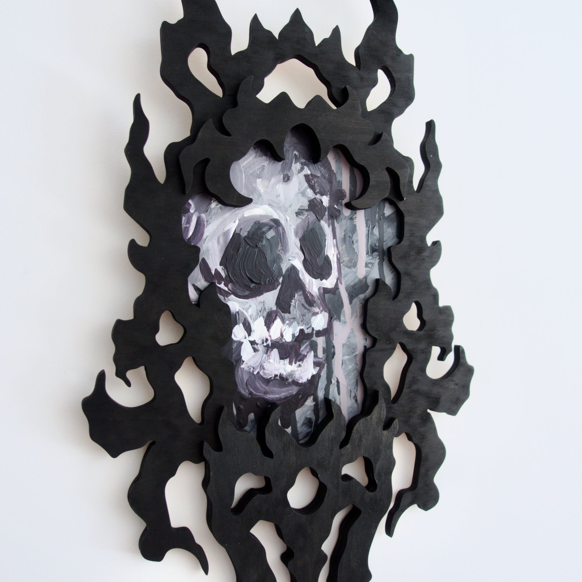 Skull Obscura Acrylic Painting #1