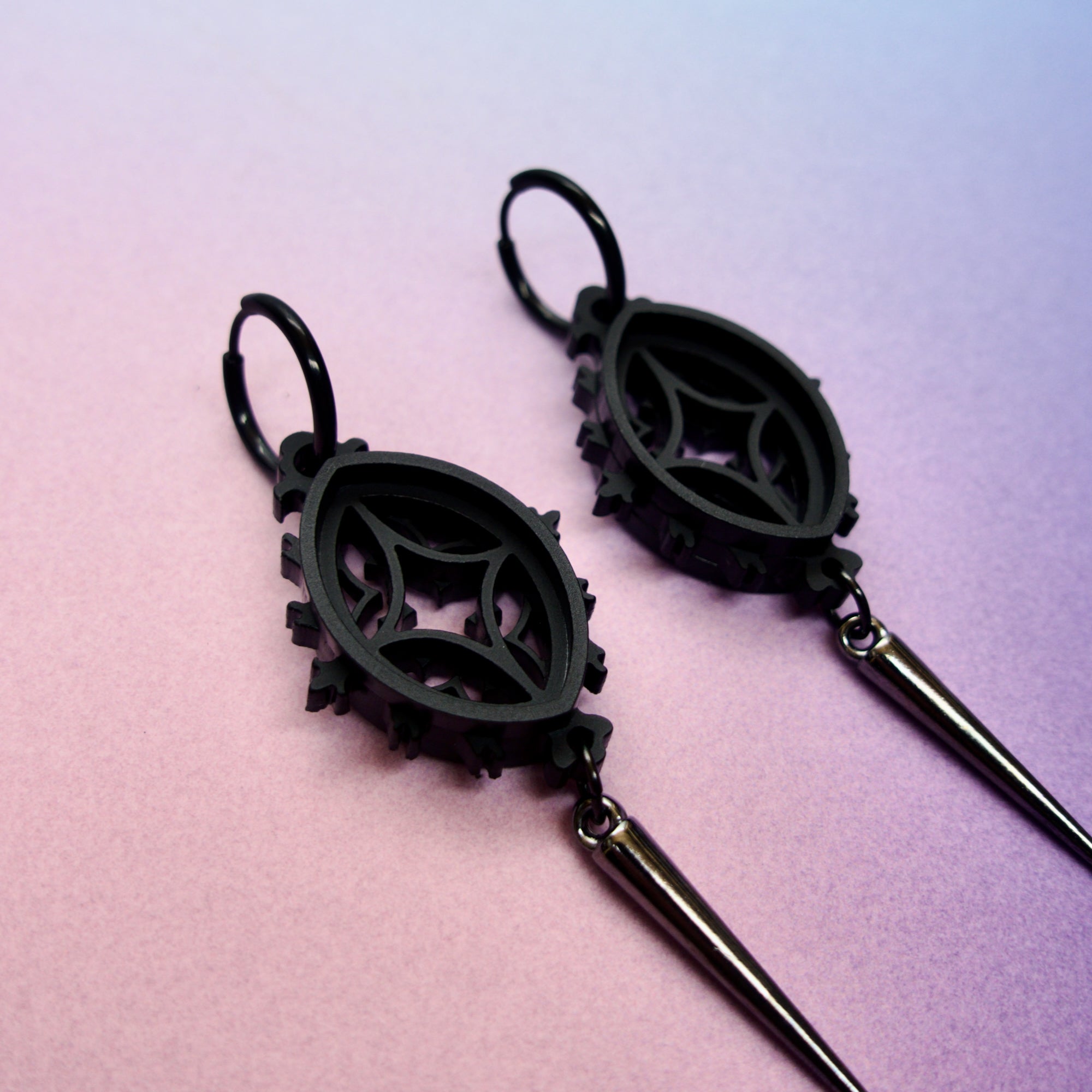 Black Cathedral Earrings