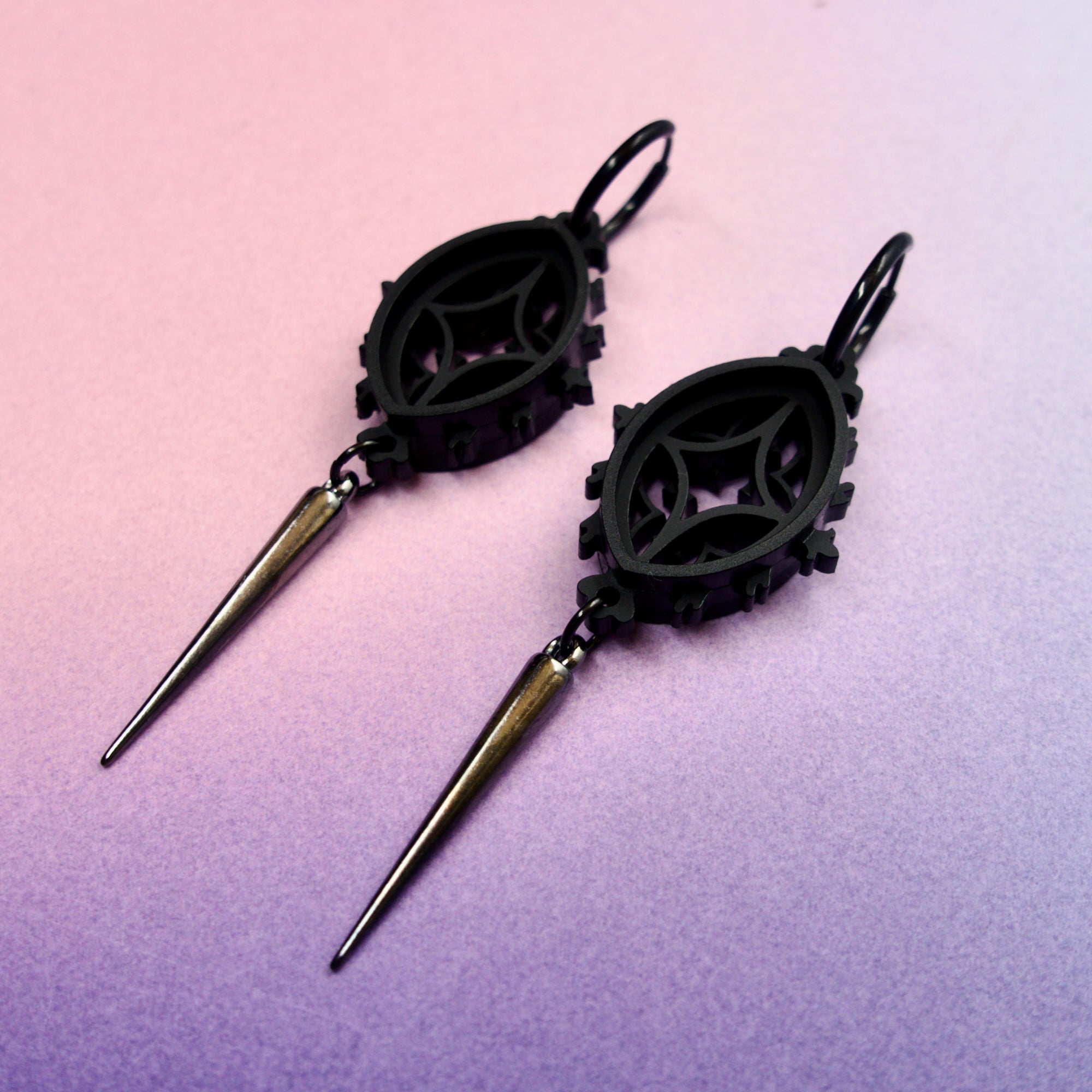 Black Cathedral Earrings