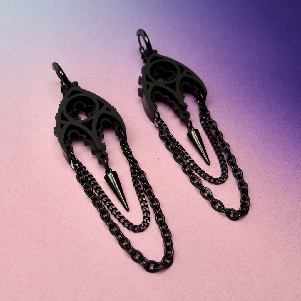 gothic arch cathedral earrings