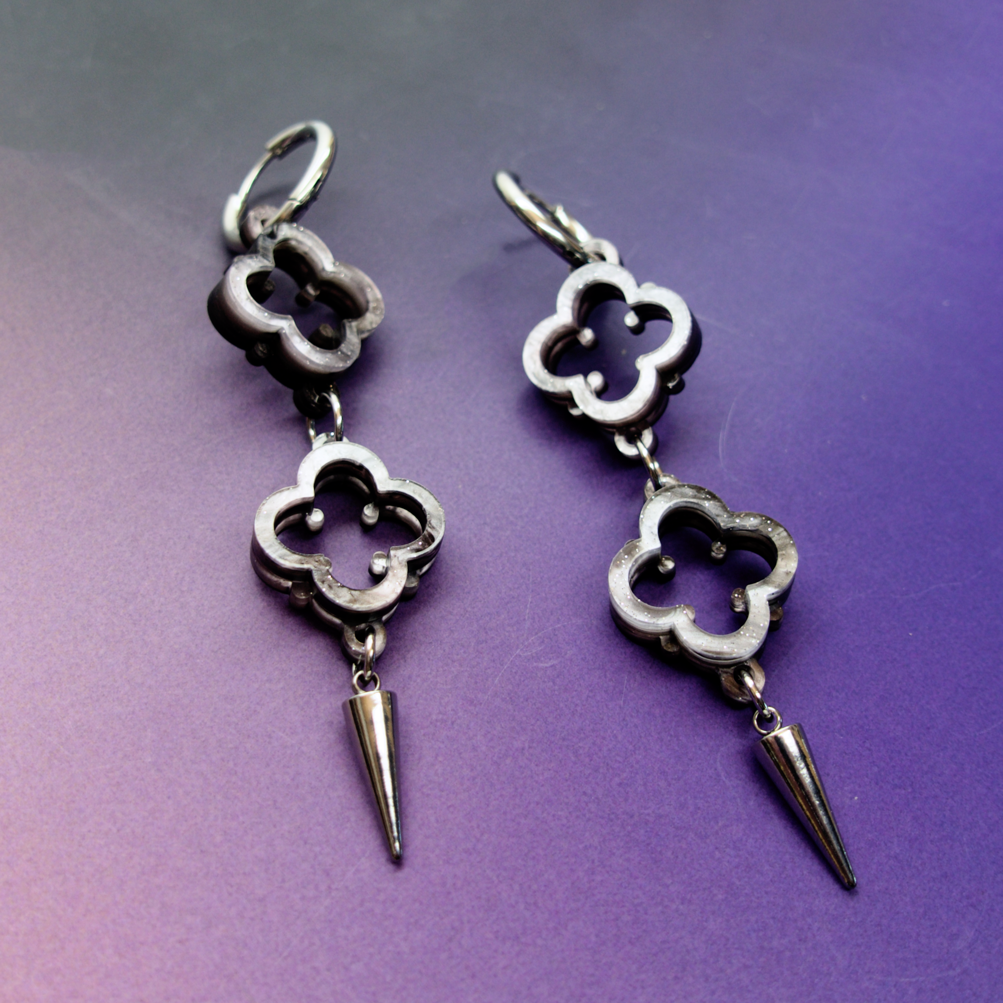 Double Quatrefoil Gothic Cathedral Earrings