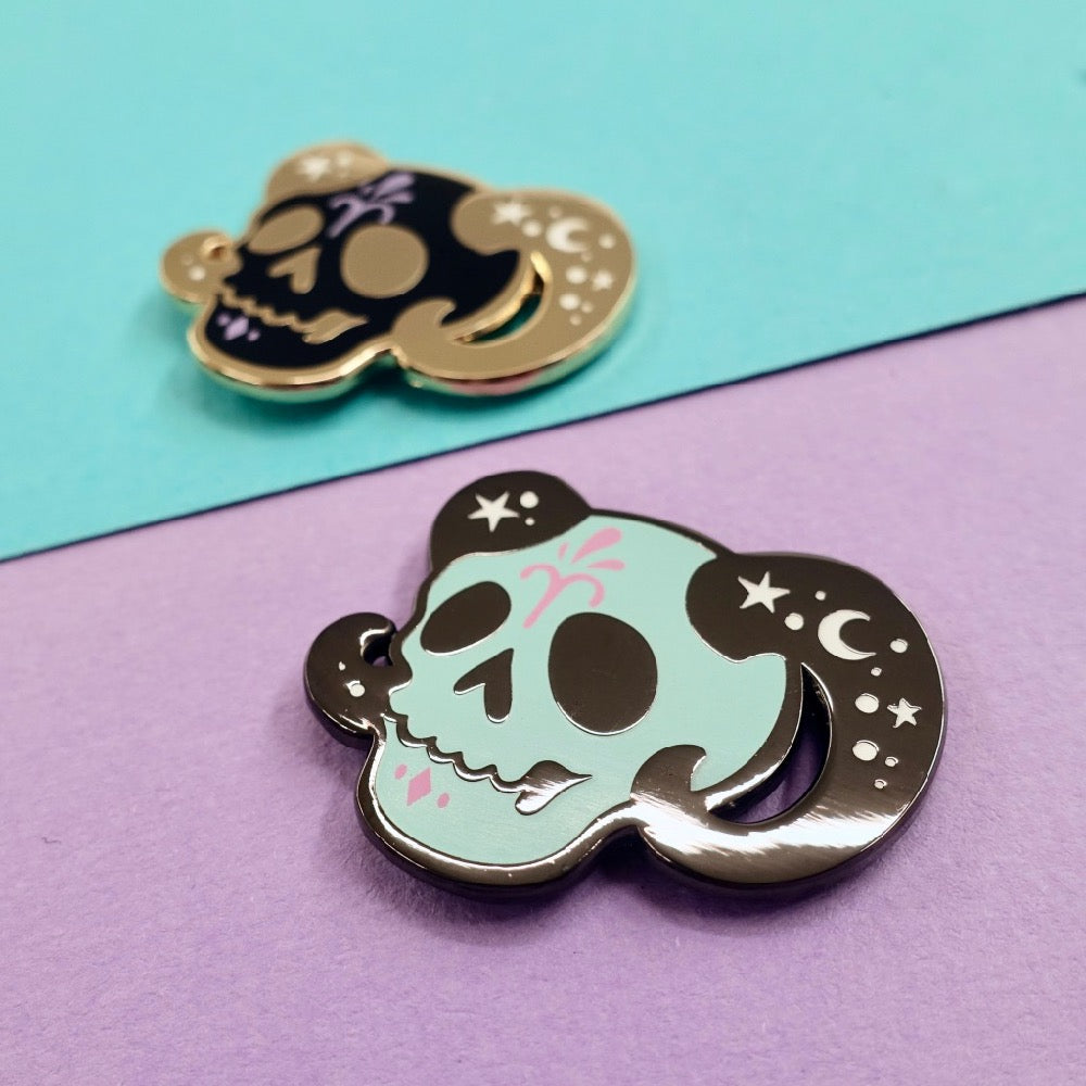 Skull Zodiac Enamel Pin - Aries