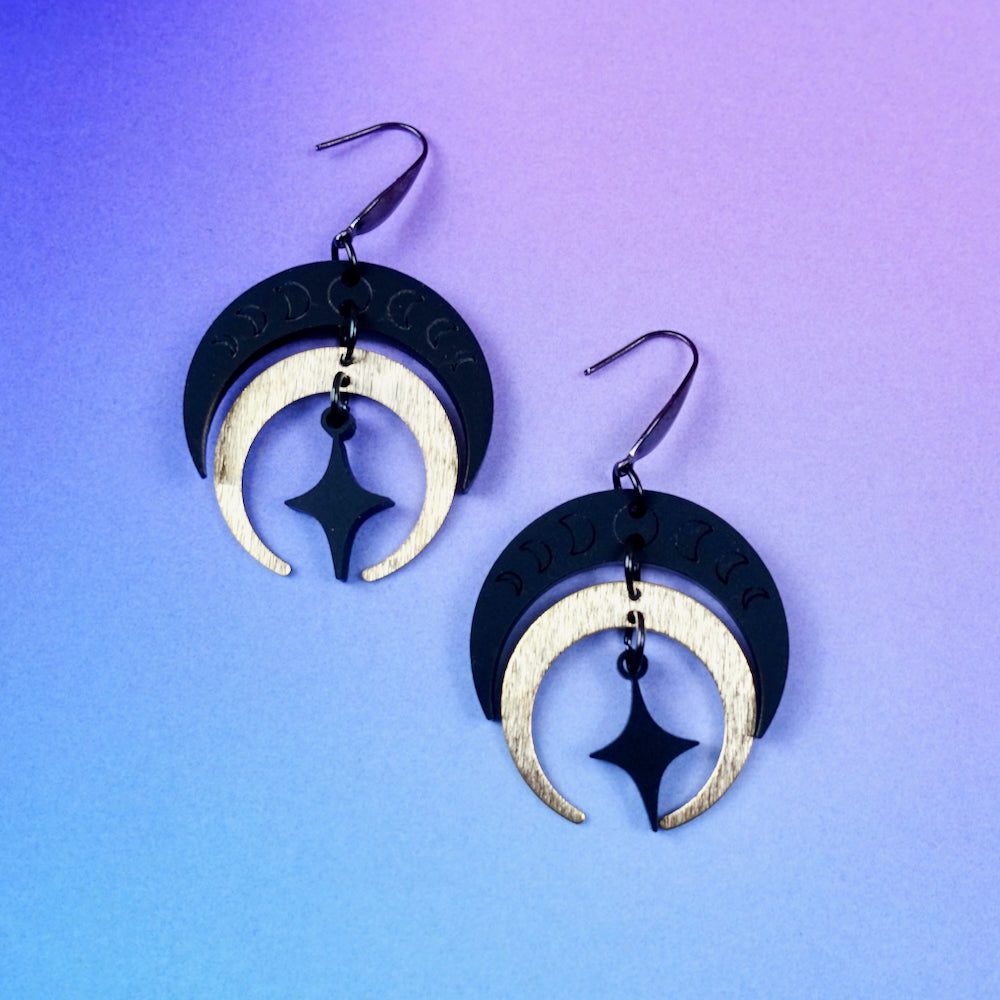 Dark Moon Earrings - edenki